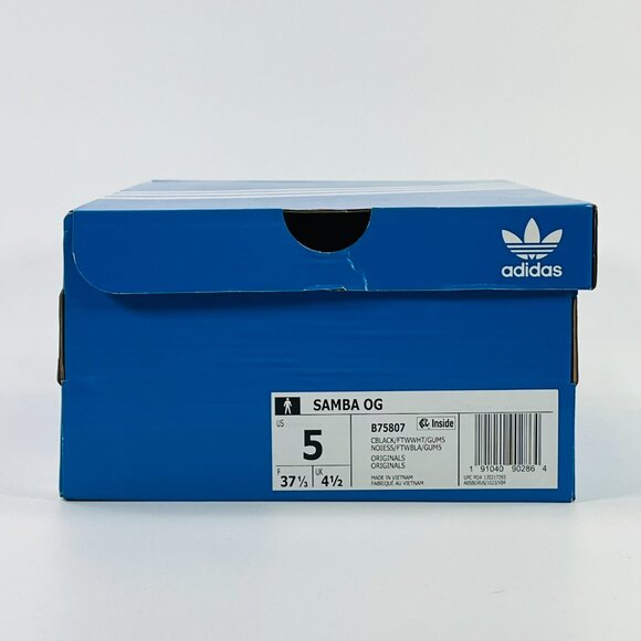 Adidas Samba OG \'Black Gum\' B75807 size 5 Men / 6 Women